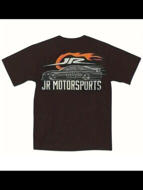 JRM JR Motorsports Men's Graphic T-Shirt - Black with Flame Accent